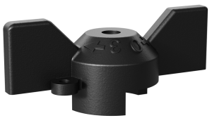 Рукоятка "Бабочка" (Черная) LD Pride для DN 25, 32 под гайку