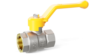 Кран шаровой латунный LD Pride 47.32.В-В.Р GAS Ду 32 Ру 25 рычаг