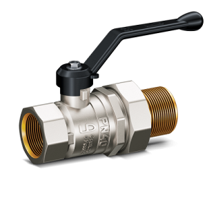 Кран шаровой латунный LD Pride 47.20.В-ГШ.Р, вн.резьба/"американка", ручка-рычаг, 3/4"