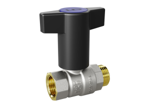 Кран шаровой латунный Pride 47.15.В-Н.ТР Ду 15 Ру 40 Т-рукоятка (Red + Blue) LD