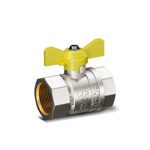 Кран шаровой латунный LD Pride 47.32.В-В.Б GAS Ду 32 Ру 25 бабочка - ЗАМЕНА НА LD 47.111.1.32 M02 GAS