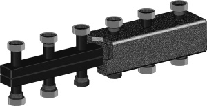 Коллектор до 3 отопл. контр.