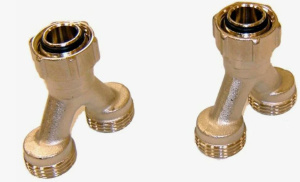 FLUVIA Y ТРОЙНИКОВОЕ СОЕДИНЕНИЕ ДЛЯ ПОДКЛЮЧЕНИЯ 2 ПЕТЕЛЬ, 3/4"ЕВРОКОНУС '1С