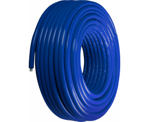 Труба Radi Pipe PE-Xa/EVOH, PN10, ф25х3,5 мм, бухта 25 м, в теплоизоляции 6 мм, цвет синий USYSTEMS