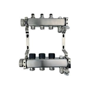 Коллектор UN с клапанами, стальной, с накидной гайкой, выходы 3x3/4", Евроконус '1Ф, USYSTEMS