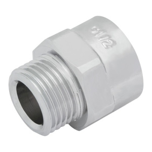 Корпус соеденителя G1/2"хG1/2", верх никелированый KAN