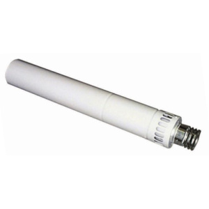 Дымоход коаксиальный с оголовком ф80/125 мм, дымовая часть - ПВХ, воздушная часть - ПВХ Ferroli