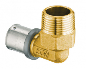 Пресс-уголок НР, 3/4"-20х2, латунь (аналог 59042002) FAR