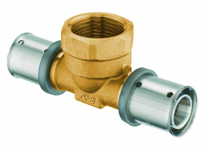 Пресс-тройник 20х2-1/2"(ВР)-20х2, латунь (аналог 59122001) FAR