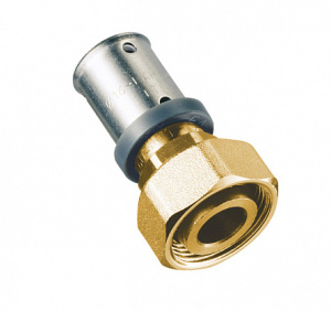 Пресс-переходник 16х2, с накидной гайкой, М24х19 (м.р.), латунь (аналог 59151601) FAR