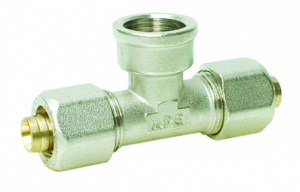 Тройник АРЕ цанговый с 2 адапт. ВР 3/4"х20