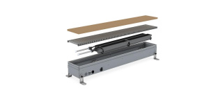 Радиатор Jaga Clima Canal Metal H08 L144 T18 решетка BNA RAL8025 (Арт.:CLCM0.00814418.RAL8025_E/BNA/SP)