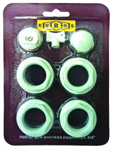 Комплект для монтажа радиатора без кронштейнов 3/4" (Арт.:EU.ST6162040 34)