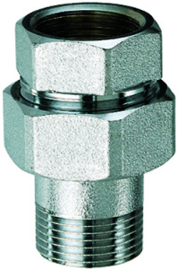 Фитинг прямой трехсоставной 1/2", ВР-американка FAR