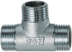 Тройник 1/2", НР, хромированный FAR