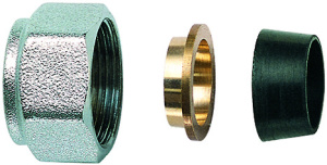 Концовка для медных труб, 16 мм, с накидной гайкой М24х19 FAR