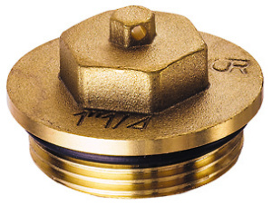 Заглушка CR, 1 1/2", НР, латунная FAR