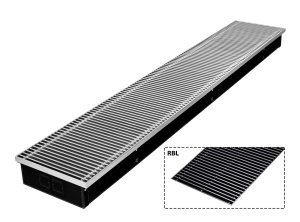 Конвектор внутрипольный Gekon Эко 08х250х23 /R/ черный