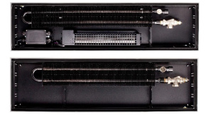 Конвектор внутрипольный Gekon Эко 14х100х38 без решетки рамка алюминий