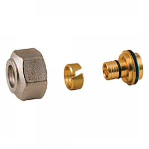 Переходник для пластиковой трубы с соединением евроконус, 1/2"x(16x2,2)