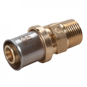 Прямой фитинг "мультипресс" с НР для труб GIACOTHERM, GIACOFLEX, 3/4"x(16x2)