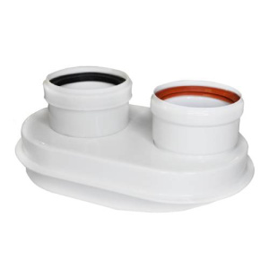 Комплект дымохода адаптер конденсационный ф60-100х2/80 мм, PP-R/алюминий Gekon
