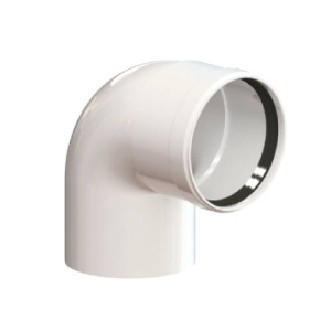 Колено 90°, ф80 мм, алюминий Gekon