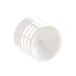 Решетка газоотвода 80 мм, цвет белый, нержавеющая сталь Gekon