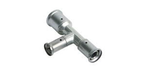 Тройник переходный уменьшенный с двух сторон, латунь пресс, 26х20х20 Henco