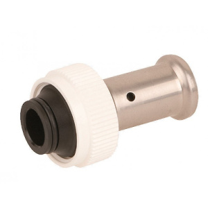 Пресс-фитинг с накидной гайкой, под евроконус, ПВДФ пресс, 16х3/4", цвет белый Henco