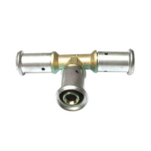 Тройник равнопроходный, латунь пресс, 20x20x20