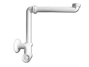 Сифон для компактного расположения под мойкой, с горизонтальным выпуском, DN40 HL