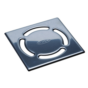 HL 037Pr.1E Решётка из нерж. стали 115*115 мм, сливная прорезь"круг"