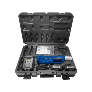 Пресс-инструмент аккумуляторный для монтажа пресс-фитингов, в комплекте: кейс - 1 шт; АКБ 18V, 4,0Ah, Li-ion - 2 шт; ЗУ-1шт., (без клещей)