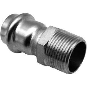 Пресс-фитинг из нержавеющей стали, с наружной резьбой, 18х1/2" Kromwell