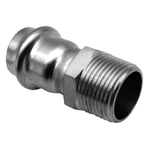 Пресс-фитинг из нержавеющей стали, с наружной резьбой, 22х3/4" Kromwell