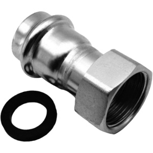 Пресс-фитинг из нержавеющей стали, с накидной гайкой, 22х3/4" Kromwell