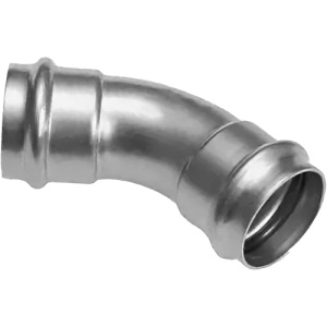 Пресс-угольник 45°, из нержавеющей стали, равнопроходной, 15х15 Kromwell