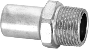 Пресс-фитинг из нержавеющей стали, вставка с наружной резьбой, 22х1" Kromwell