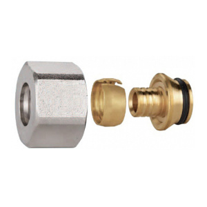 Соединитель обжимной коллекторный Kromwell для металлополимерной трубы 20x2 - 3/4"