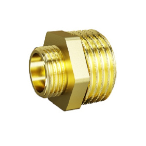 Ниппель переходной, DN20х15, 3/4"х1/2", НР-НР, латунь LD