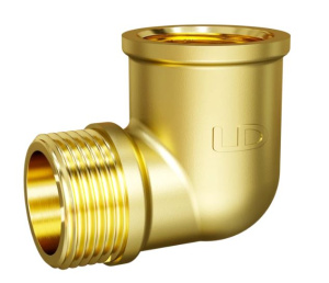 Угол 90 гр Pride DN15 (1/2") ВР/НР латунь LD