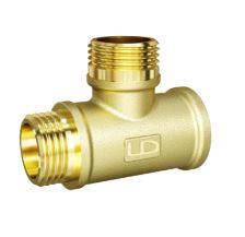 Тройник Pride DN15 (1/2"), ВР/НР/НР, латунь LD