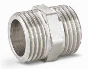 Ниппель DN20 (3/4") НР/НР латунь никель