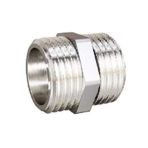 Ниппель DN32 (1 1/4") НР/НР латунь никель