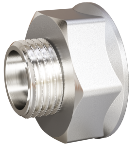 Переход LD Pride DN50х32 (2"ВР х 1 1/4"НР) латунь никель