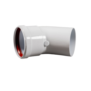 Отвод 45° алюминиевый эмалированный, диам. 80 мм