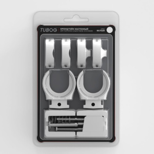 Настенные кронштейны для радиаторов TUBOG, комплект 1 шт., цвет белый RAL 9016