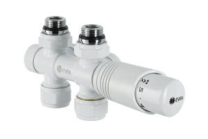 Термостатический элемент EVRA Delta Link угловой/прямой 217103W белый