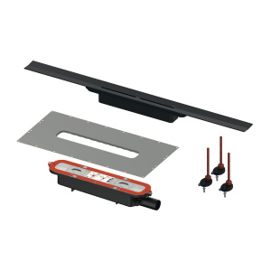 Комплект для монтажа душевого профиля TECEdrainprofile с черным PVD покрытием, 1000 мм